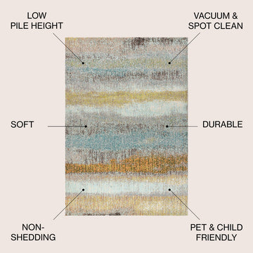 Contemporary Pop Modern Abstract Vintage Area Rug